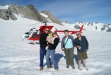 Karine et sa famille, sortie en hélico à Franz Josef