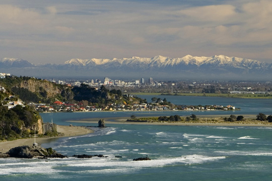 Christchurch depuis le quartier de Sumner