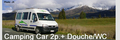 Camping-car 2couchages avec douche et toilette