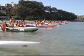 Surf ski race in Takapuna, start in a few minutes!!