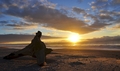 Couché de soleil à Haast Beach