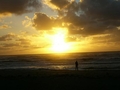 Coucher de soleil à Punakaiki