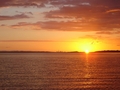 Coucher de soleil avant d'arriver sur Auckland