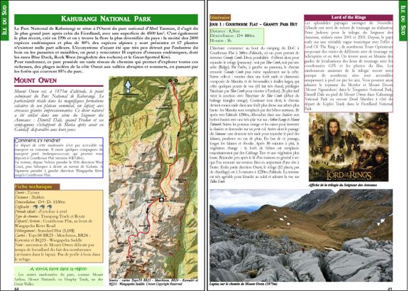 Guide randonnée ile Sud