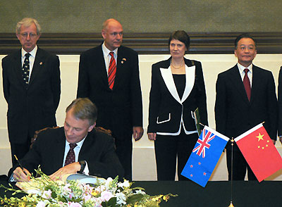 accord Chine NZ