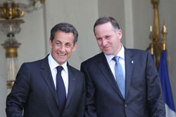 John Key et Nicolas Sarkozy
