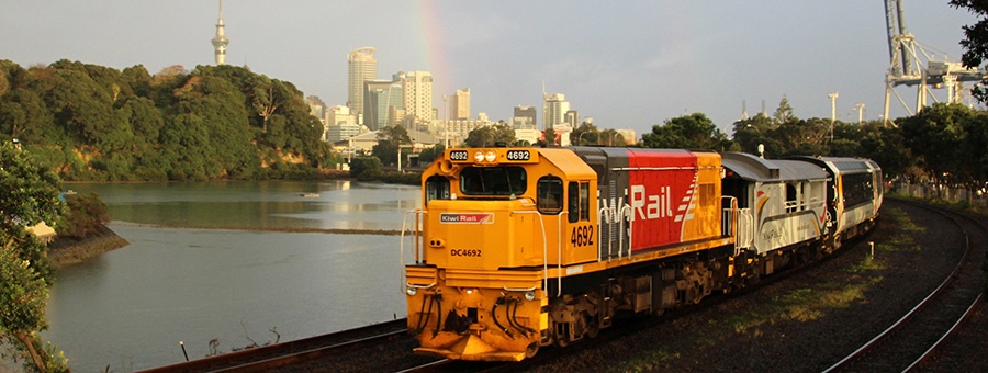 Train arrivée Auckland