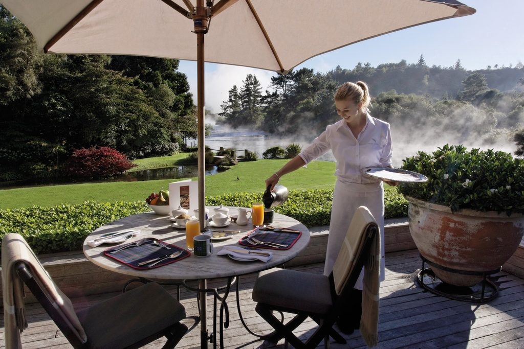 Déjeuner au Huka Lodge