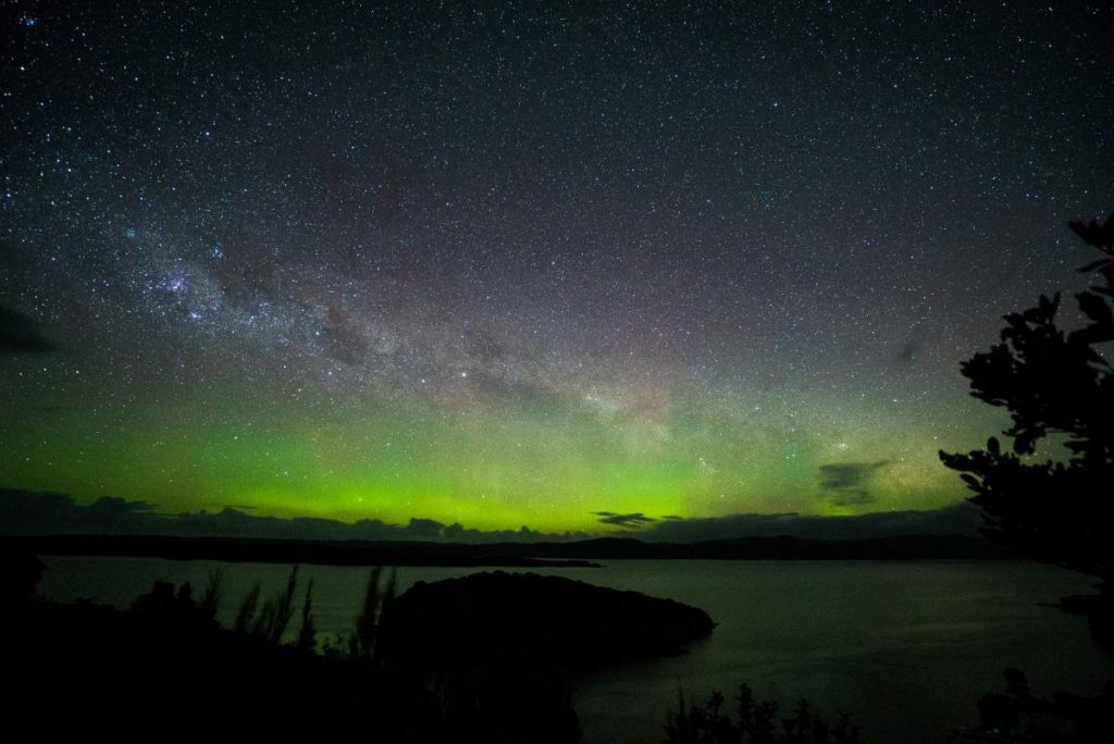 Aurores australes en Nouvelle-Zélande