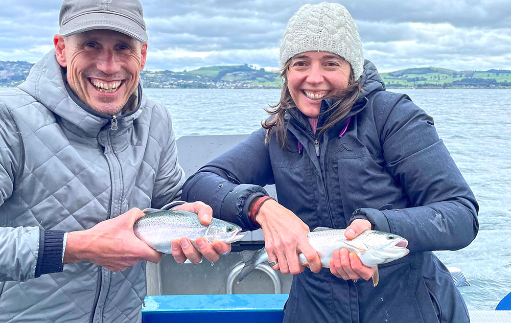 pèche truite sur lac Taupo