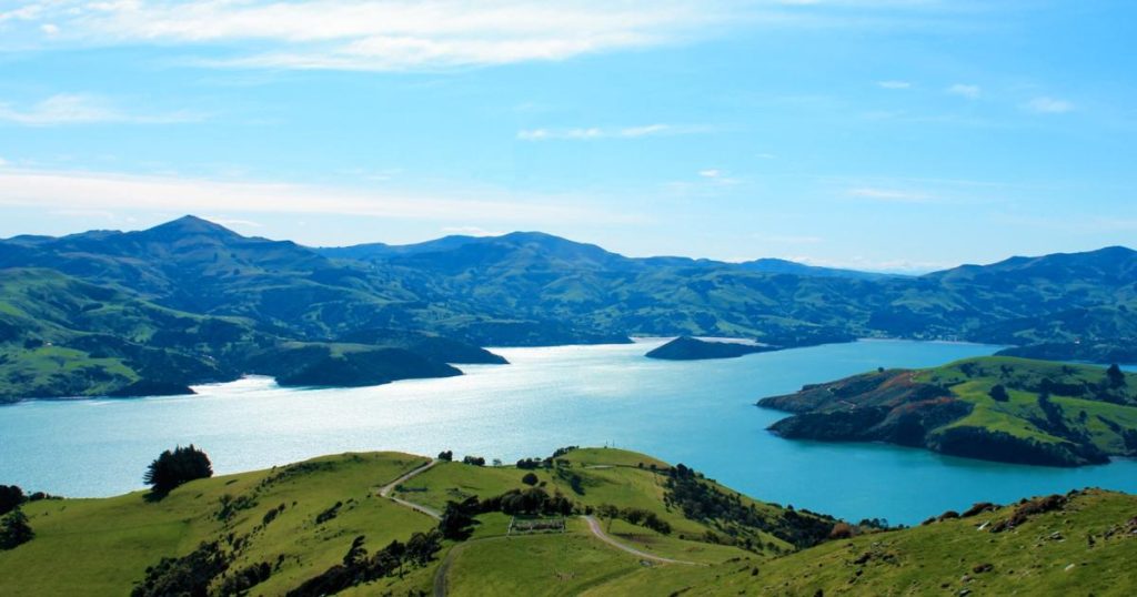 volcan nouvelle zelande Akaroa Bank peninsula