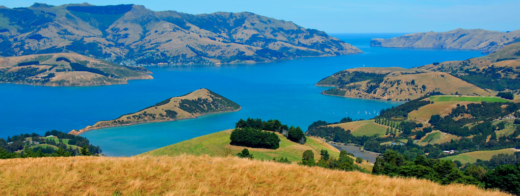 route de Nouvelle-Zélande, Summit Road Akaroa , route panoramique, Bank peninsula