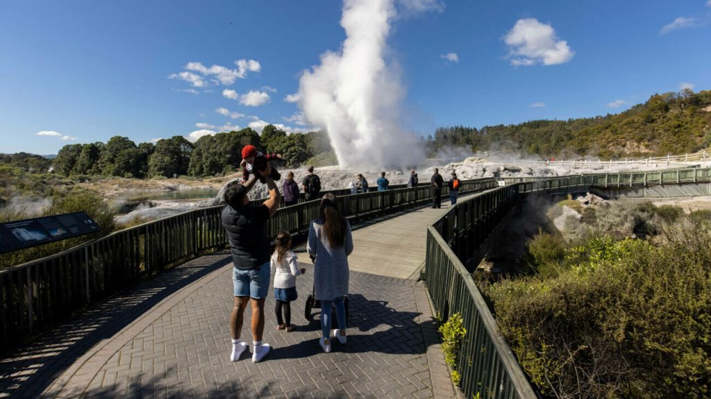 Te Puia reserve avec enfants