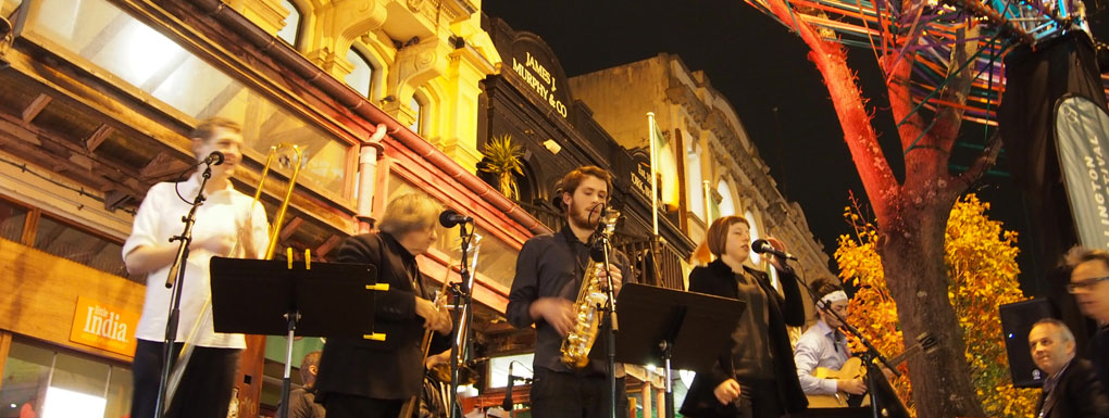 Musique sur Cuba Street Wellington
