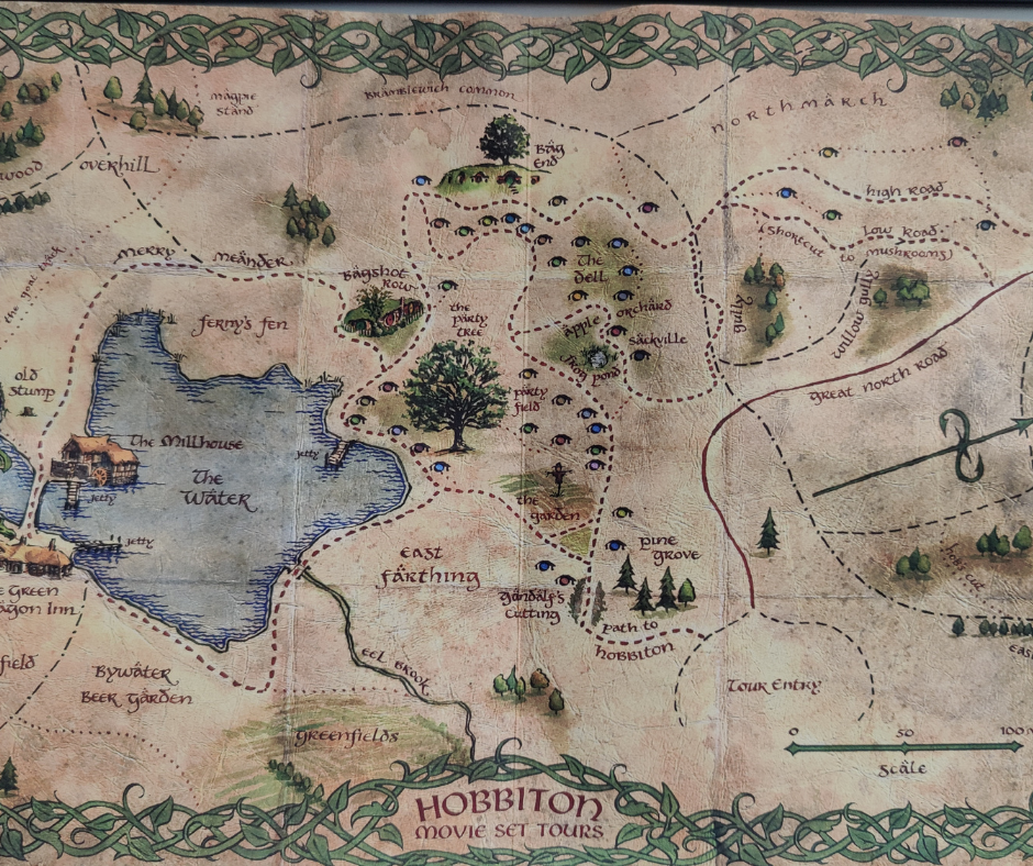 Carte plan de Hobbiton movie set