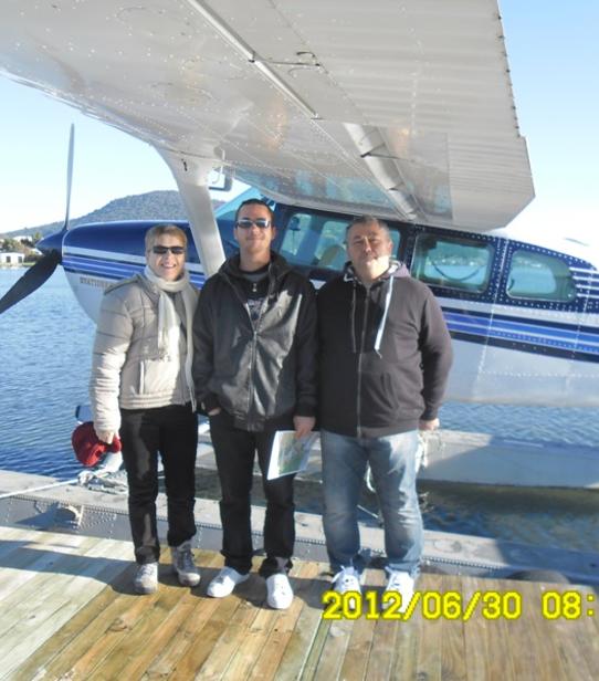 Survol des volcans en hydravion pour Laurence et sa famille 