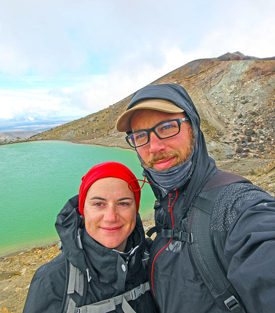 Aurèle et Antoine sur le Tongariro Crossing