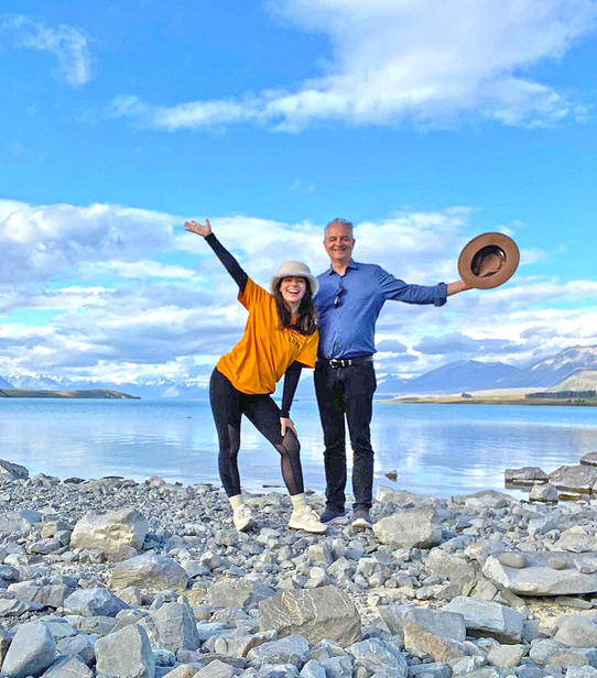 Auriane et Pascal au lac Wanaka