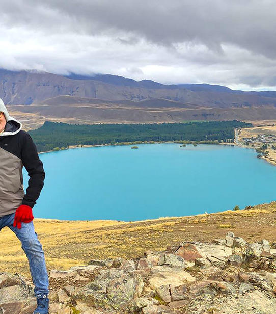 Béatrice et Christian à Tekapo