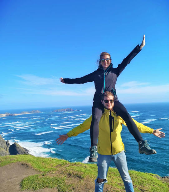 Camille et Romain au Cape Reinga