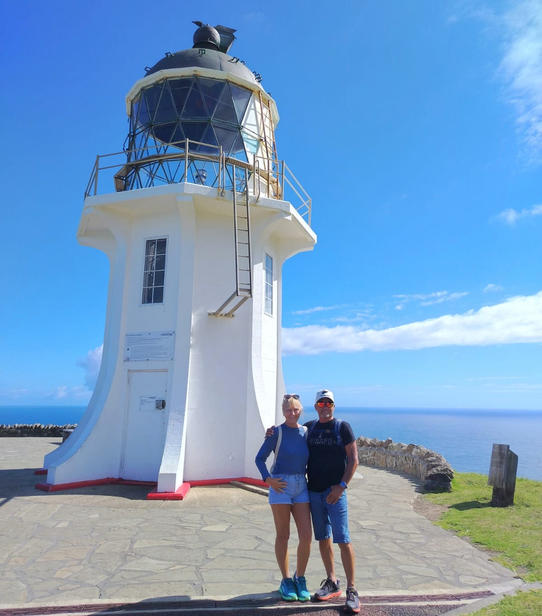 Catherine et Alain à Cape reinga