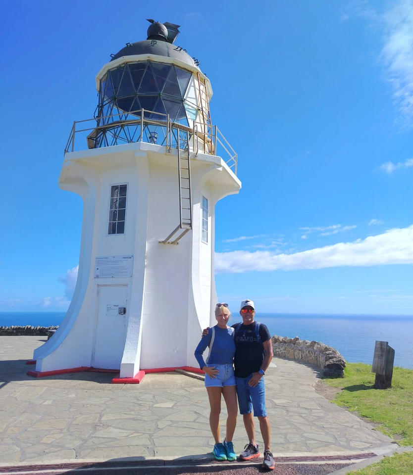 Catherine et Alain à Cape reinga