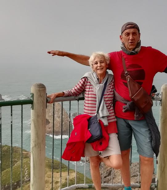 Claude et Myriam à Nugget Point