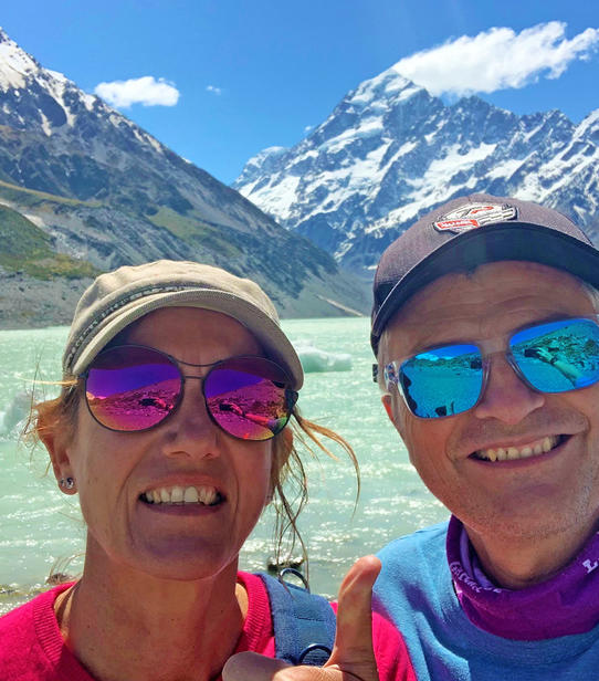 Corinne et Patrick au Mont Cook