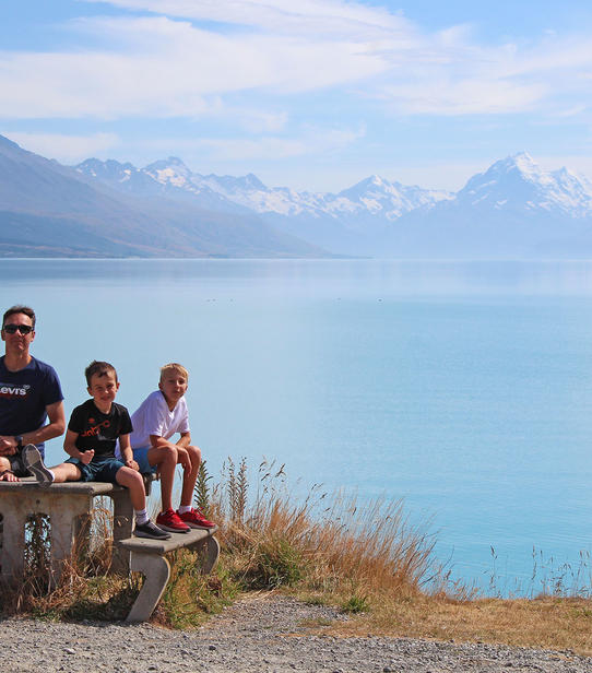 Delphine en famille à Mt Cook