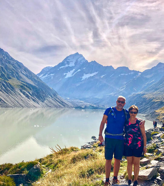 Didier et Sylvie au Mont Cook