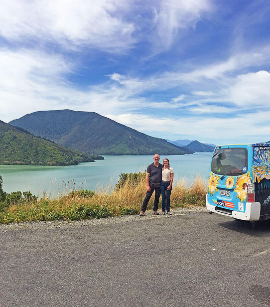 Eric et Dominique dans les Marlborough Sounds
