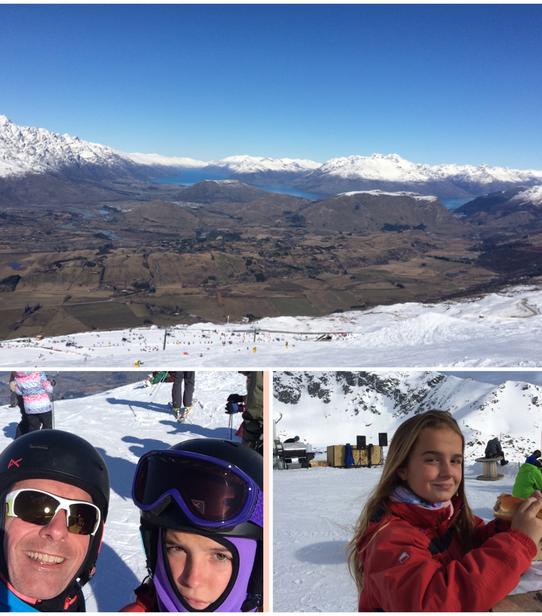 Francis en famille à Queenstown. Quelle vue !