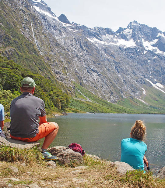 Françoise en famille au lac Marian
