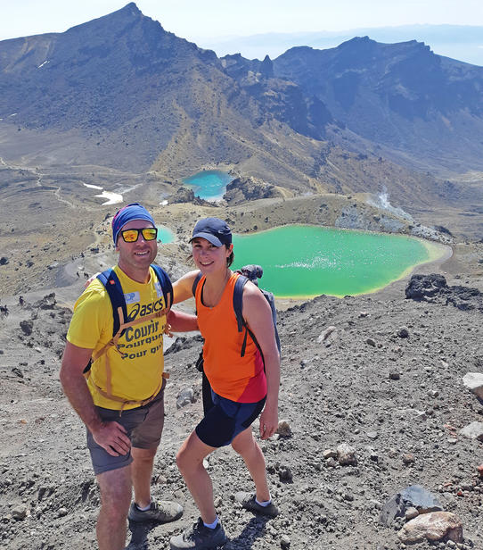 Frédéric et sa compagne au Tongariro National Park