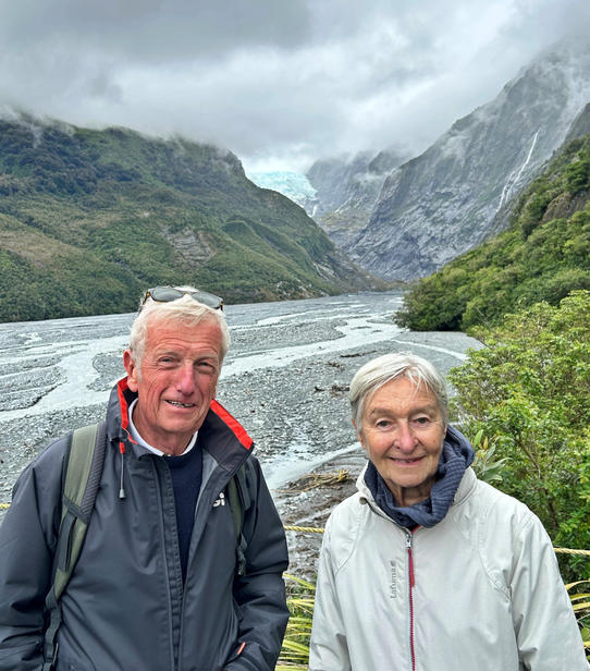 Jean-Christophe et Mireille à Franz Josef Glacier