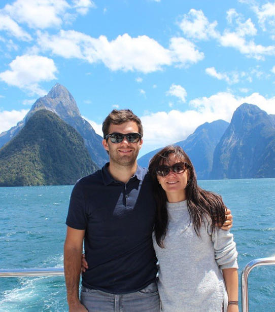 Jean-Emmanuel et Marine à Milford Sound