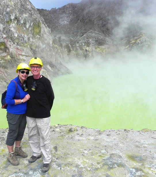 Jean-Michel et Lydie à White Island