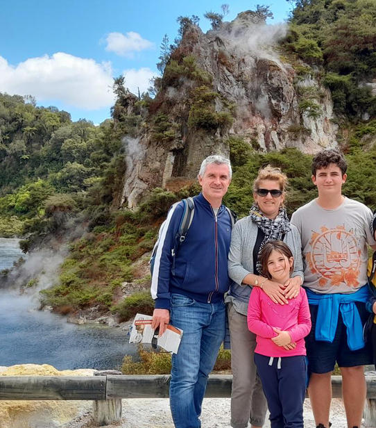 La famille Tucholski à Waimangu