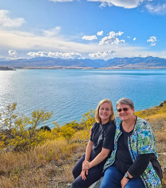 Léa et Véronique au lac Tekapo