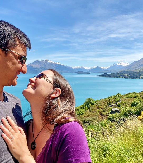 Mehmet et Agnès au lac Wakatipu
