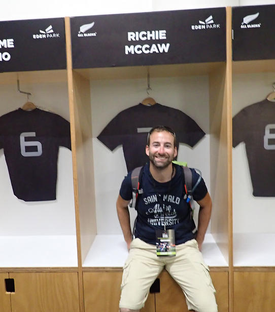Mickael à Eden park à Auckland