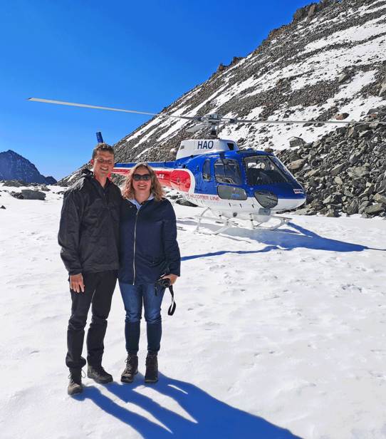 Mikael et Pauline sur les glaciers