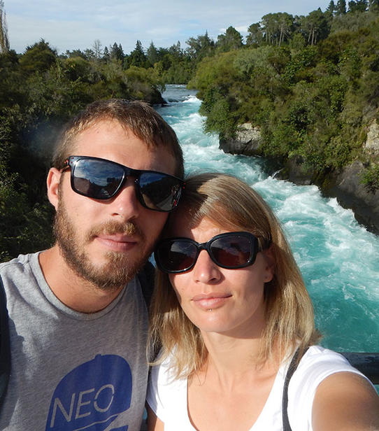 Morgane et Kevin aux Huka Falls