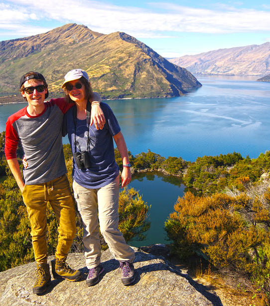 Nathalie et Sylvain sur Mou Waho