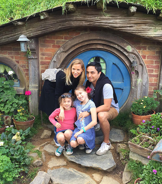 Nicolas et sa famille à Hobbiton