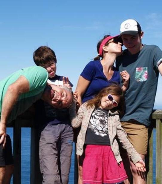 Nicolas et sa famille en Nouvelle-Zélande
