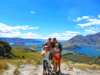 Pacôme, Magali, Maiwenn et Eliott au lac Wanaka