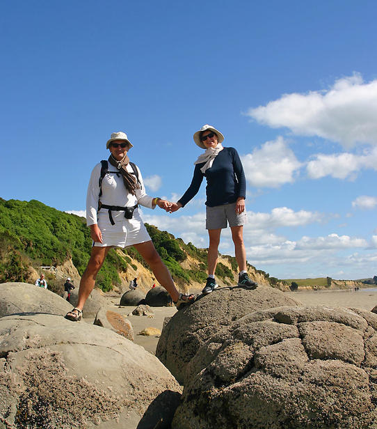 Pascal et Chantal à Moeraki