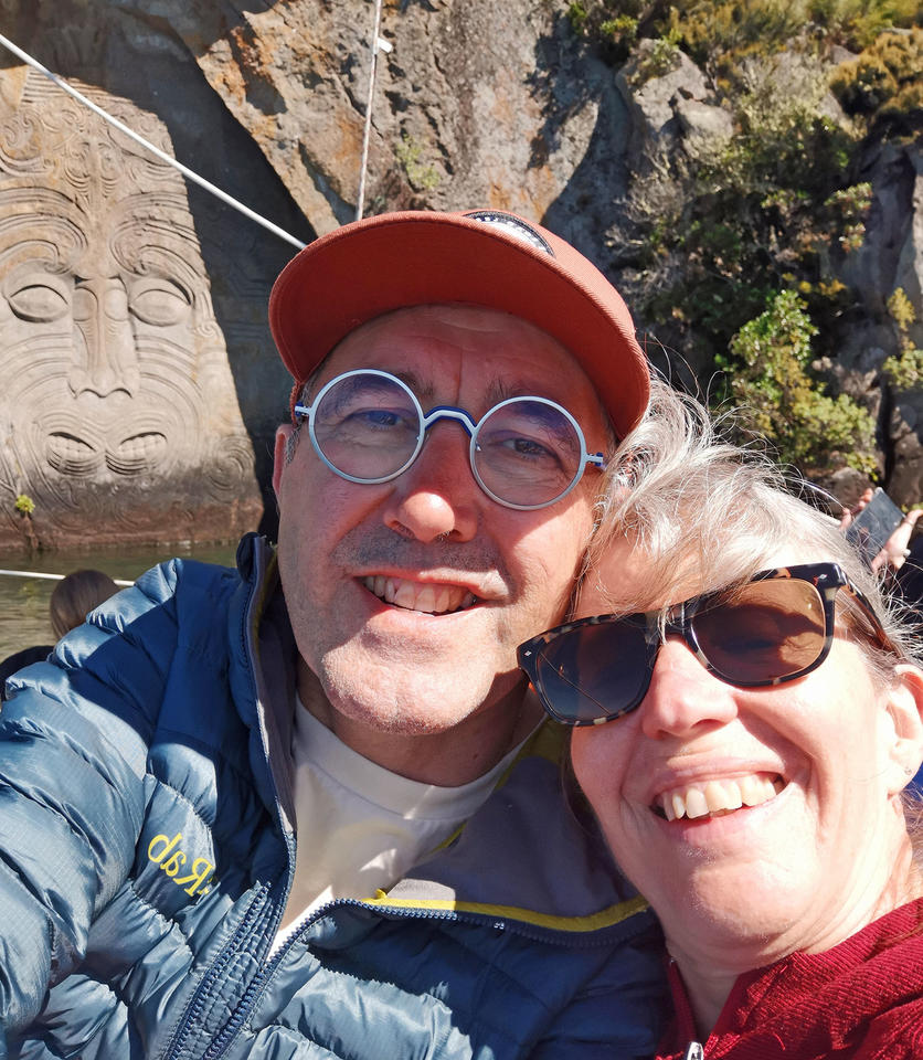 Patrick et Corinne sur le lac Taupo