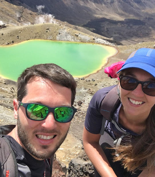 Philippe et Florence au Tongariro Crossing